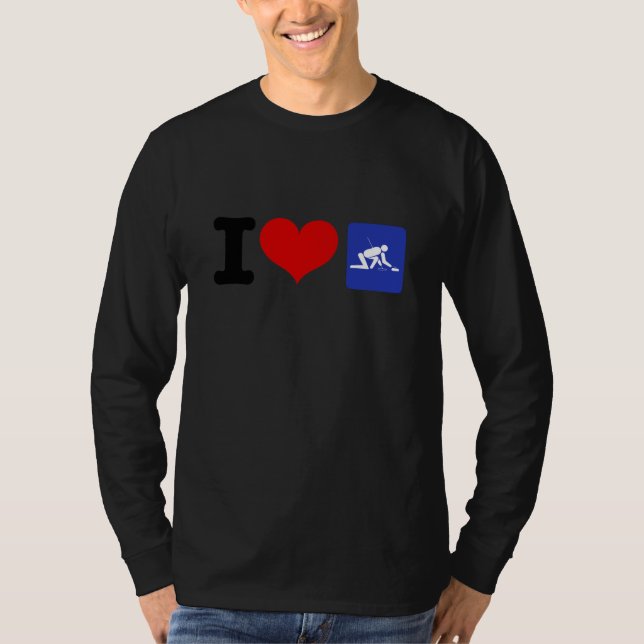 I Heart Curling T-shirt (Framsida)