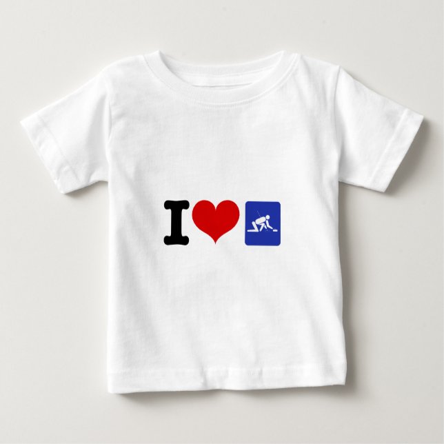 I Heart Curling T-shirt (Framsida)
