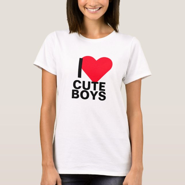 I Heart Cute Boys Tee (Framsida)