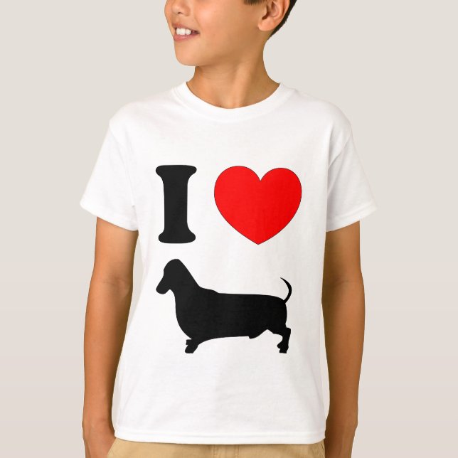 I Heart Dachshund Tee (Framsida)