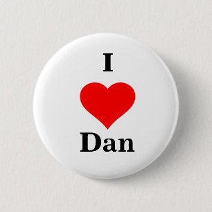 I Heart Dan Button Knapp