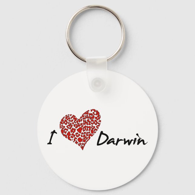 I Heart Darwin Nyckelring (Framsida)