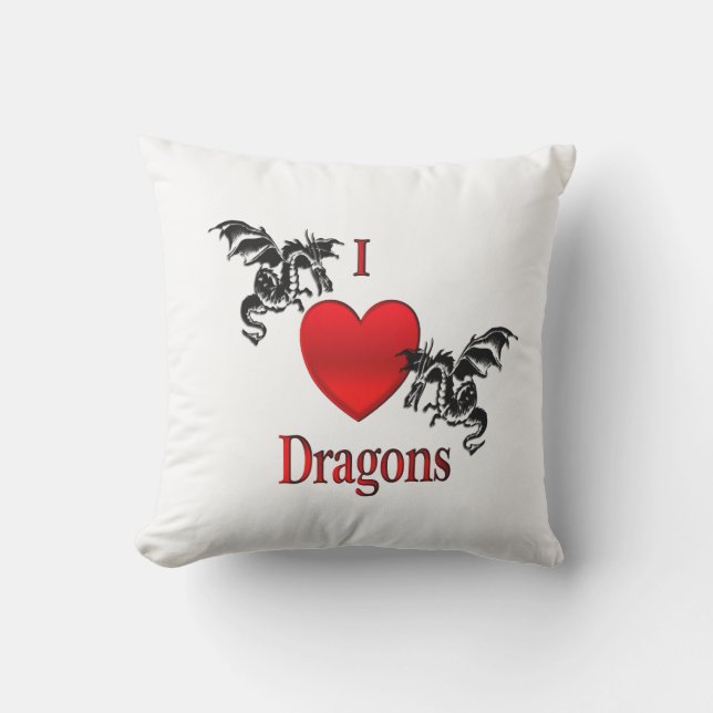 I Heart Dragons Kudde (Framsida)