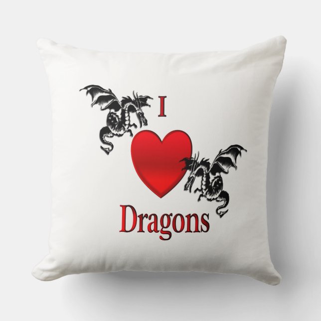 I Heart Dragons Kudde (Framsida)