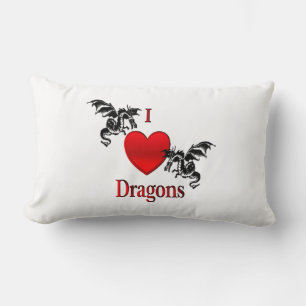 I Heart Dragons Lumbarkudde