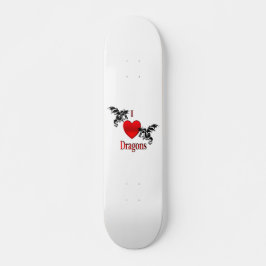 I Heart Dragons Mini Skateboard Bräda 18,5 Cm