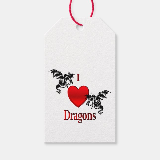 I Heart Dragons Presentetikett (Framsidan)