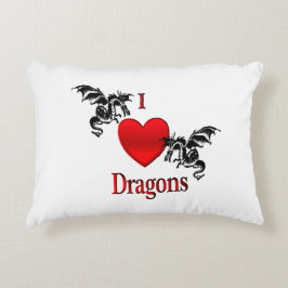 I Heart Dragons Prydnadskudde