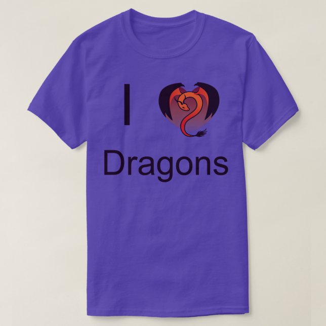 I Heart Dragons T Shirt (Design framsida)