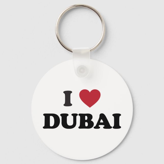 I Heart Dubai Förenade Arabemiraten Nyckelring (Framsida)