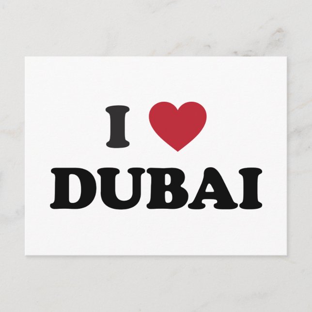 I Heart Dubai Förenade Arabemiraten Vykort (Framsida)