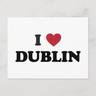 I Heart Dublin Ireland Vykort
