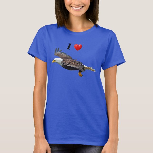I Heart Eagles som flyger Örn Shirt T Shirt (Framsida)