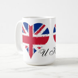 I Heart England UK British Flagga Kaffemugg
