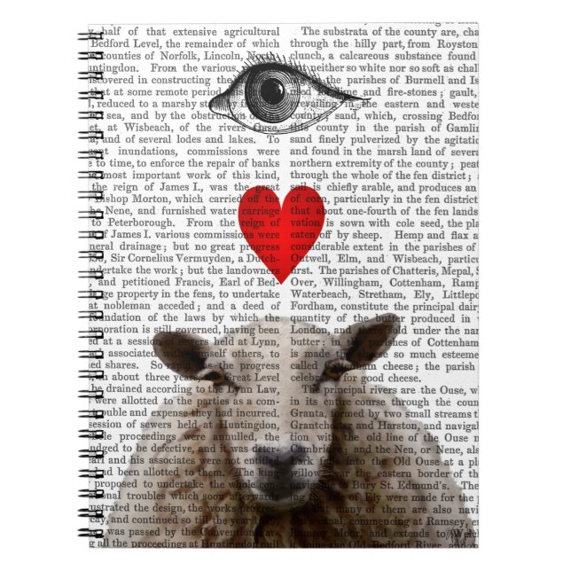 I Heart Ewe Anteckningsbok Med Spiral (Framsidan)