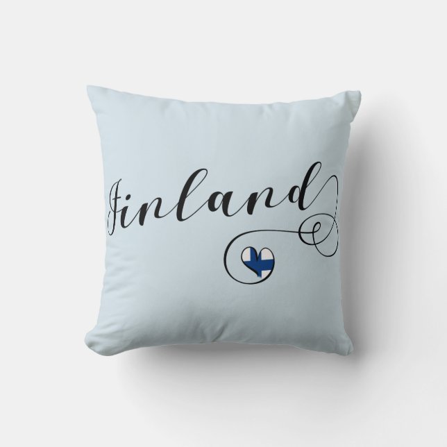 I Heart Finland, Finska Flagga Kudde (Framsida)