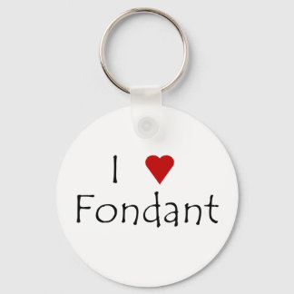 I Heart Fondant Keychain Nyckelring