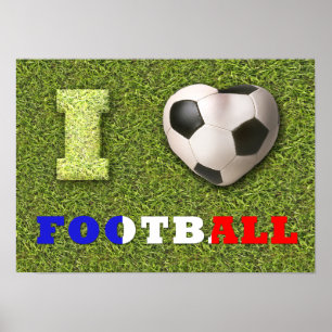 I Heart Football Frankrike - Poster