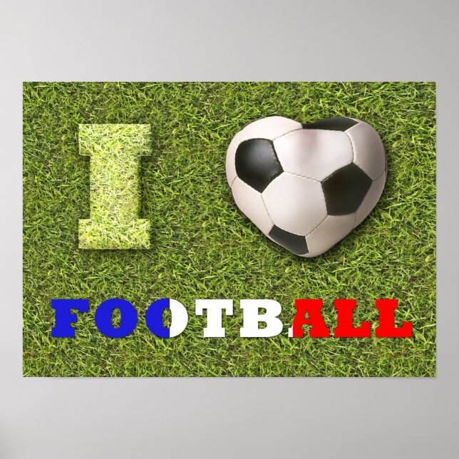 I Heart Football Frankrike - Poster (Framsidan)