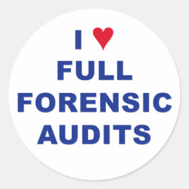 I Heart Fullt Forensic Audits Runt Klistermärke