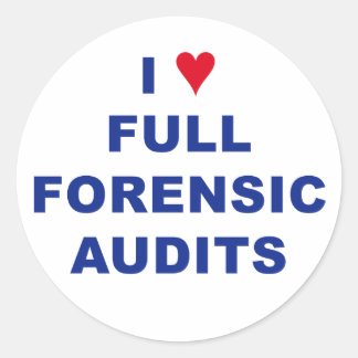 I Heart Fullt Forensic Audits Runt Klistermärke