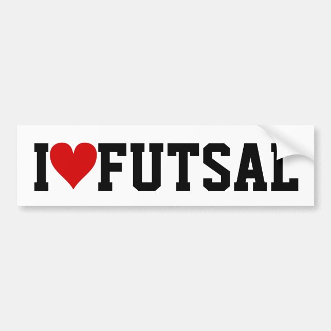 I [Heart] Futsal Bildekal (Framsidan)