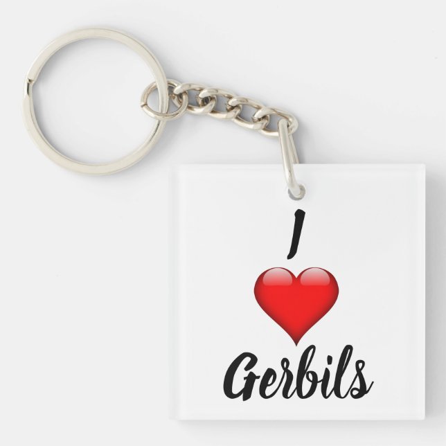 I Heart Gerbils Keychain (Framsidan)