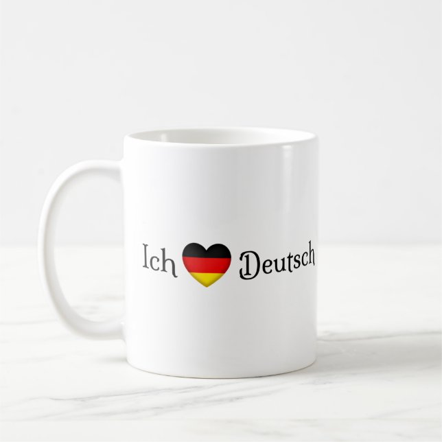 "I Heart German Favorite Language School Subjekt" Kaffemugg (Vänster)