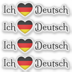 "I Heart German Favorite Language School Subjekt" Klistermärken