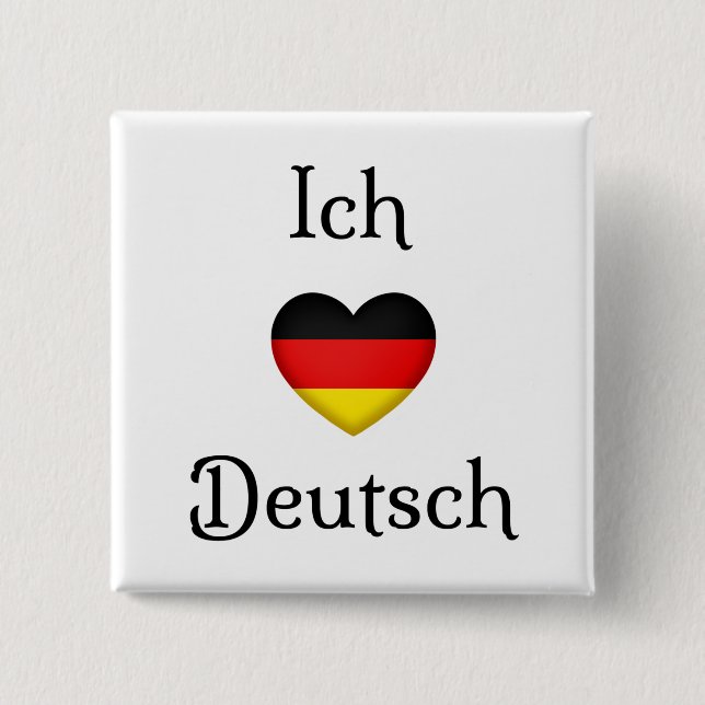 "I Heart German Favorite Language School Subjekt" Knapp (Framsida)