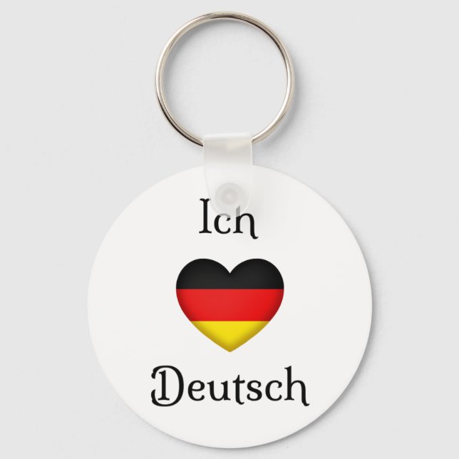 "I Heart German Favorite Language School Subjekt" Nyckelring (Framsida)