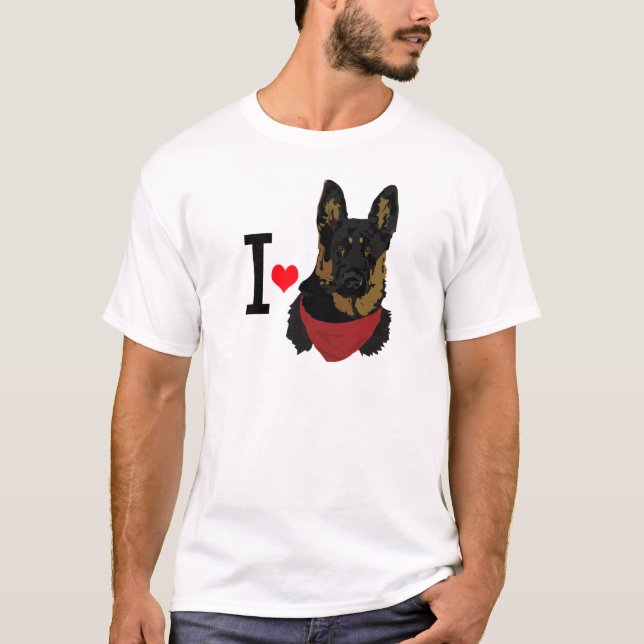 I Heart German Shepherd I kärlek Shepards Tröja (Framsida)