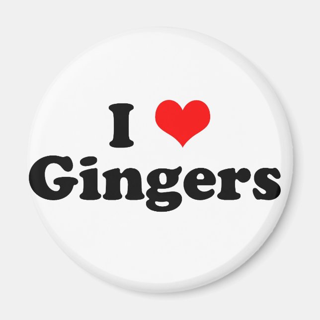 I Heart Gingers Magnet (Framsidan)