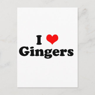 I Heart Gingers Vykort