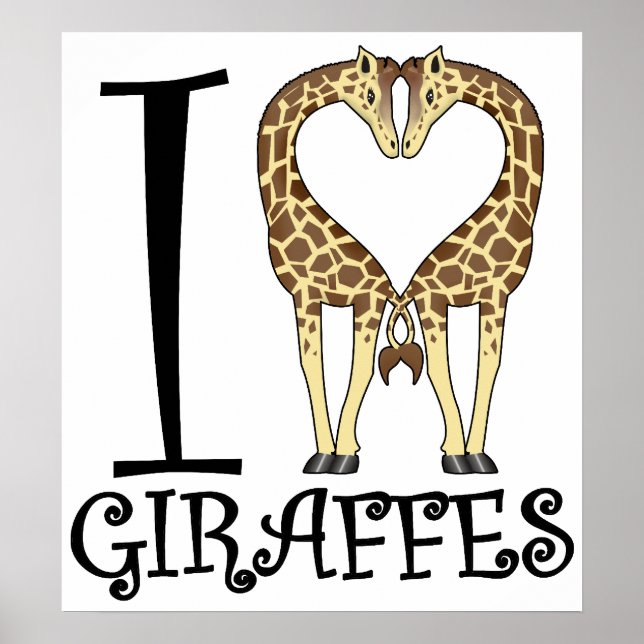 I Heart Giraffes Poster (Framsidan)