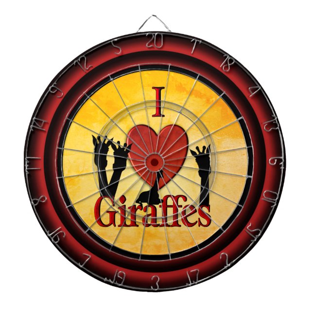 I Heart Giraffes Regulation Dart Board Darttavla (Framsidan)