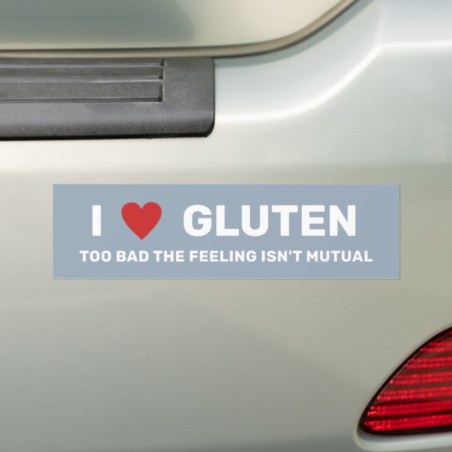I Heart Gluten Bildekal (På Bil)