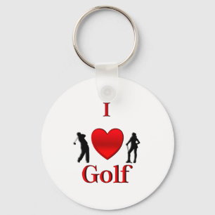 I Heart Golf Nyckelring