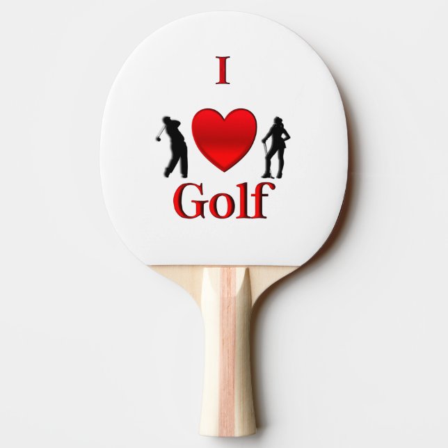 I Heart Golf Pingisracket (Baksidan)