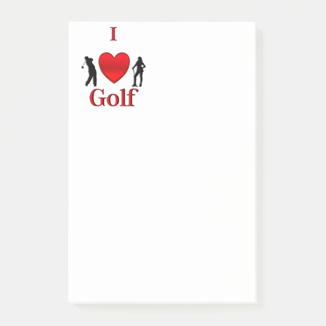 I Heart Golf Sport Post-it Block (Framsida)