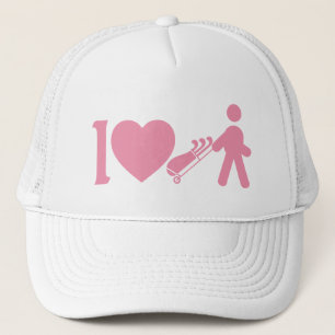 I Heart Golfing Golf Rosa White Women's Boll Cap Truckerkeps