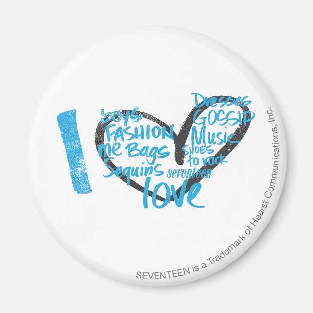 I Heart Graffiti Aqua Magnet (Framsidan)