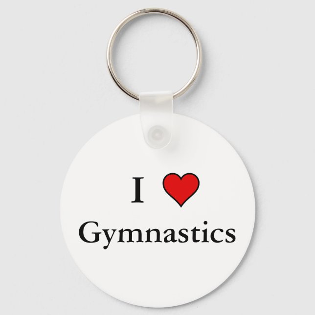 I Heart Gymnastics Nyckelring (Framsida)