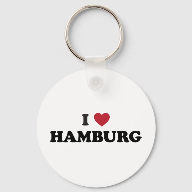 i Heart Hamburg Tyskland Nyckelring (Framsida)