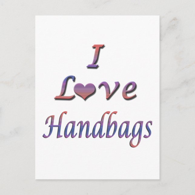 I Heart-handväskor (Kärlek) Vykort (Framsida)