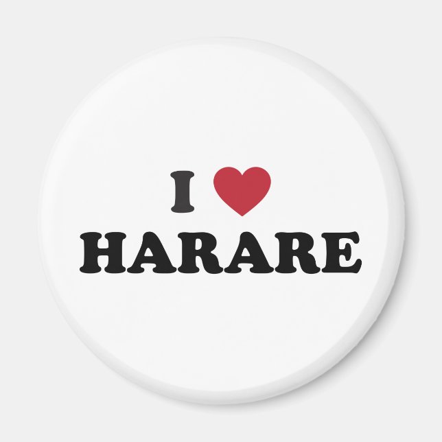 I Heart Harare Zimbabwe Magnet (Framsidan)