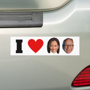 I Heart Harris Walz Bildekal