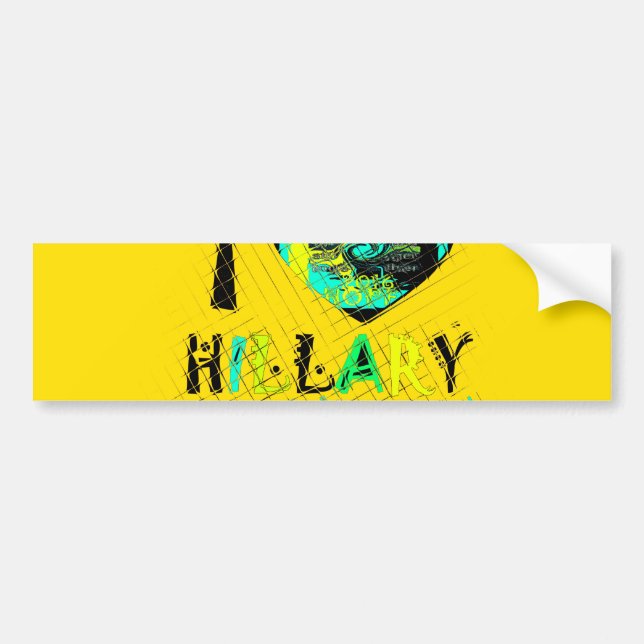 I Heart Hillary Clinton: Graffiti Expression Art Bildekal (Framsidan)