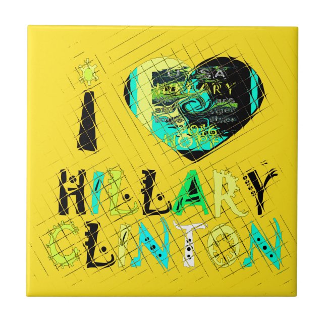 I Heart Hillary Clinton: Graffiti Expression Art Kakelplatta (Framsidan)