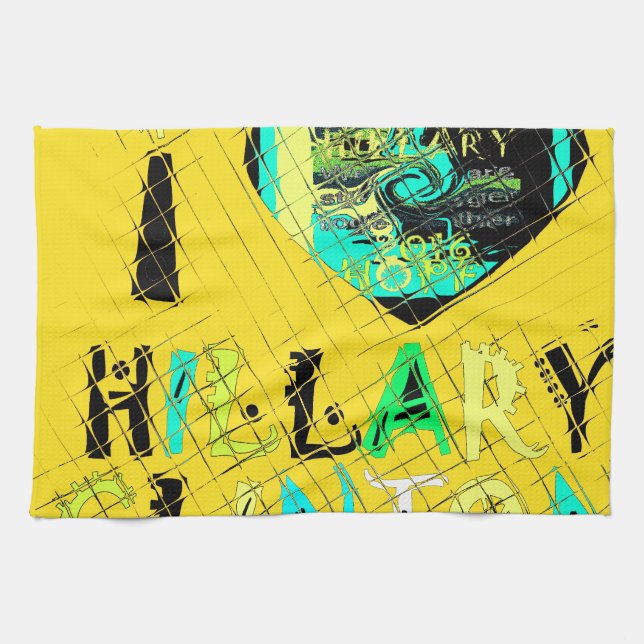 I Heart Hillary Clinton: Graffiti Expression Art Kökshandduk (Horisontell)